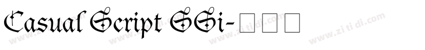 Casual Script SSi字体转换